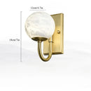 Axyaa All-copper Marble Wall Light for Indoor Decor - Alabaster Lighting