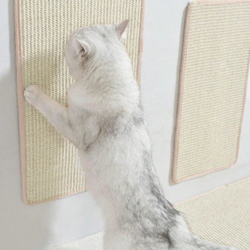 Axyaa Sisal Cat Scratching Mat: Natural, Wear-Resistant Backrest for Furniture Protection