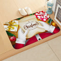 Axyaa Christmas Santa Elk Door Mat - Home Kitchen Bathroom Non-Slip Carpet