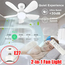 Axyaa E27 Screw Ceiling Fan Light Remote Control Dimmable 3 Color Lights