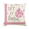 Christmas Party Pillowcase with Santa Claus & Snowman Print for Home Decoration by Axyaa.