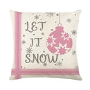 Christmas Party Pillowcase with Santa Claus & Snowman Print for Home Decoration by Axyaa.