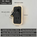 Axyaa LED Wall Sconce Reading Light with USB Ports & Adjustable Spotlight