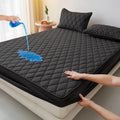 Axyaa Quilted Waterproof Mattress Protector, Soft Jacquard Fitted Bed Cover