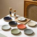Axyaa Retro Round Plate: Premium Western Cuisine Ceramic Tableware