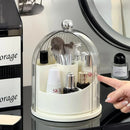Axyaa Rotating Makeup Organizer for Desktop with Transparent Dustproof Design