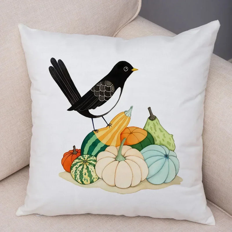 Axyaa Cartoon Parrot Pillowcase with Birds and Flowers 45x45cm