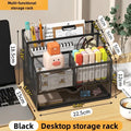 4-Tier Paper Tray Storage Box with File Holder for Desk Organization by Axyaa