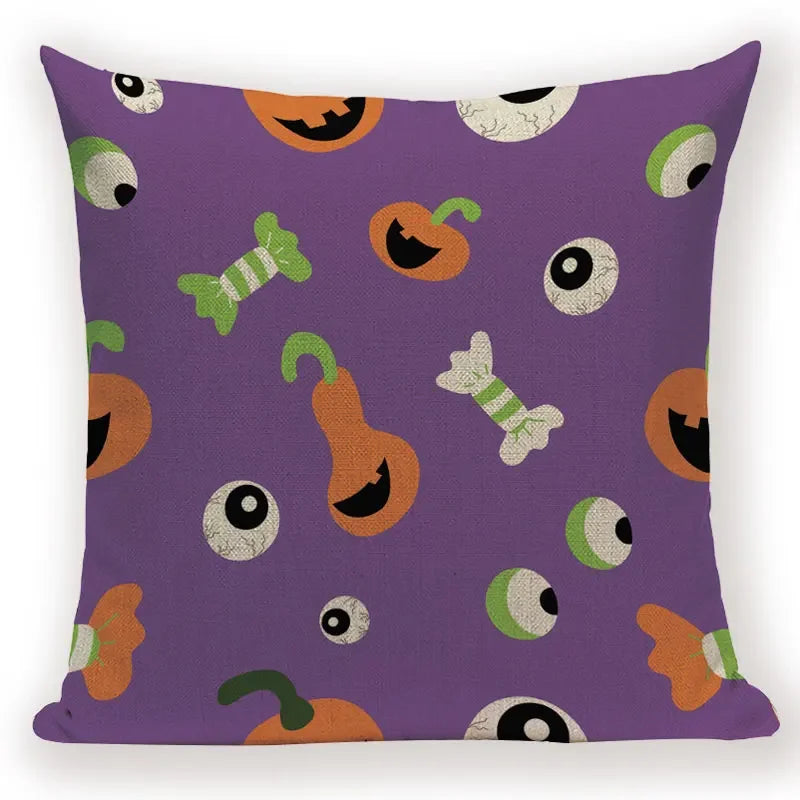 Halloween Demon Cushion Cover for Festive Home Decor by Axyaa