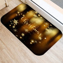 Axyaa Merry & Happy Year Door Mat: Golden Black Letter Print, Non-Slip Floor