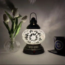 Turkish Mosaic Table Lamp by Axyaa – Rechargeable Handcrafted Night Light