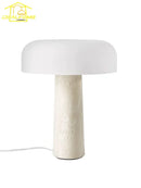 Axyaa Wabi-sabi Mushroom Desk Lamp LED, Marble Base Art Decor Table Light