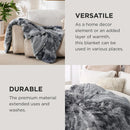 Axyaa Cozy Faux Fur Sherpa Throw Blanket for Couch Bed Warm Soft Plush Minky