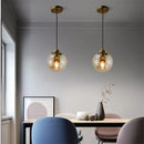 Axya Smoky Gray Glass Pendant Light with E27 Socket - Stylish Lighting for Dining Room & Bedroom