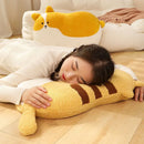 Axyaa Super Soft Memory Cotton Cat Belly Pillow with Pillow Core