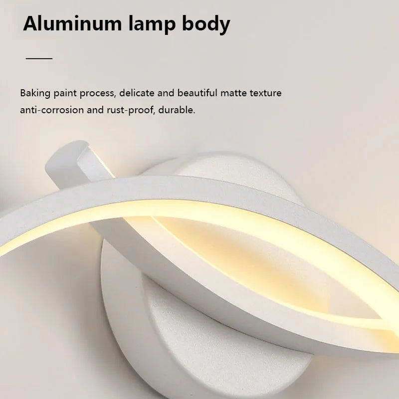 Axya LED Wall Lamp for Bedroom Living Room Study Hallway, Wireless Indoor Lighting