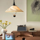 Axyaa Retro Wood Pendant Lights - Vintage Japan Style Chandelier for Living Room