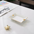 Axyaa Gold-Painted Bone Ashtray: Luxury Ceramic Cigar Holder