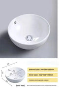 Axyaa Ceramic Pedestal Washbasin Set - Round Balcony & Bathroom Models, Faucet Excluded
