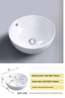 Axyaa Ceramic Pedestal Washbasin Set - Round Balcony & Bathroom Models, Faucet Excluded