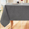 Axyaa Waterproof Faux Linen Rectangle Tablecloth for Kitchen & Dining