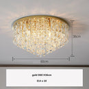 Axyaa Crystal Ceiling Lamp Steel LED Chandelier Lighting Fixtures Art Deco Style