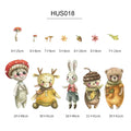 Axyaa Cartoon Animals Teams Wall Stickers for Children's Room - Waterproof PVC Decals