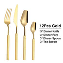 Axyaa Gold Cutlery Set Stainless Steel 304 Tableware Knife Fork Spoon Dinner Set