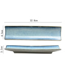 Axyaa Ceramic Sushi Sashimi Plate - Elegant Long Dessert Serving Platter