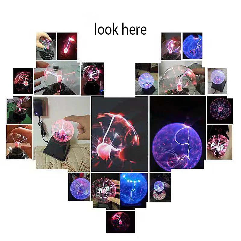 Axyaa Plasma Ball Night Light 3/4/5/6 Inch Magic Lamp Decor Table Lights