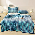 Axyaa Leaf Print Flannel Blanket: Soft Plush Bedspread for Sofa & Bed
