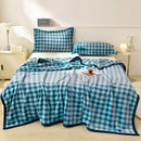 Axyaa Leaf Print Flannel Blanket: Soft Plush Bedspread for Sofa & Bed