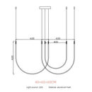 Axyaa Minimalist Line Chandelier - Nordic Design Staircase Pendant Lights for Home Décor