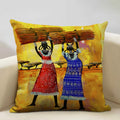 Axyaa African Woman Ethnic Cushion Cover 45x45cm