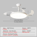 Axyaa Electric Fan Ceiling With LED Light & Remote Control - Modern Home Chandelier