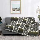 Axyaa Multi Stem Mid Century Modern Throw Blanket for Home Bedroom Sofa