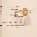 Axyaa Ceramic LED Wall Lamp with Pull Chain Switch, Up Down Rotation