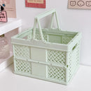 Axyaa Portable Folding Storage Basket: Organize Books, Cosmetics & More!