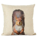 Axyaa Cute Animal Parrot & Deer Linen Pillowcase for Bedroom & Living Room
