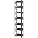 Axyaa 78.7" Tall Skinny Bookshelf, 7 Tier Narrow Display Shelves for Small Spaces