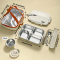 Axyaa Stainless Steel Bento Lunch Box with Lid - Durable Food Container
