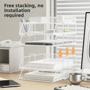 Axyaa Stackable File Box Organizer for A4 Documents & Bathroom Storage Tray