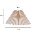 Axyaa Pleated Fabric Lampshade with Metal Frame in Various Colors