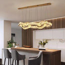 Axyaa Crystal Chandeliers: Modern LED Ceiling Hanging Lights for Living Room