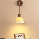 Axyaa Adjustable LED Wall Light Fixture with Ceramic Wood Base