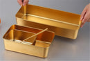 Axya Stainless Steel Gold Plate Set with Lid Cover - Rectangle Baking Pan Tray