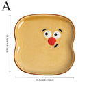 Axyaa Clown Ceramic Plate: Creative Irregular Home Dessert Snack Bread Plate
