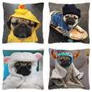 Axyaa Influencer Pug Cushion Cover - Funny Dog Home Decor Pillow Case