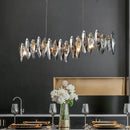 Axyaa Luxury Crystal Chandelier Dining Room Ceiling Light