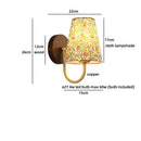 Axyaa Amber Glass LED Wall Sconce Antique Brass Industrial Vintage Bedside Lamp